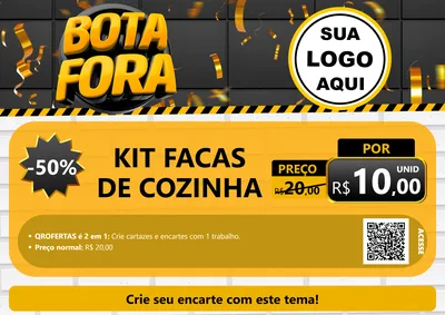 Modelo de Cartaz para Cartaz A4 Horizontal com o tema Bota Fora para Utilidades Domésticas