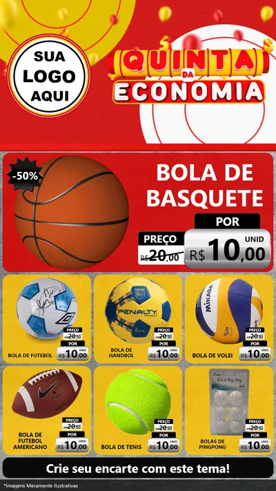Modelo de Rede Social para Stories com o tema Quinta da Economia para Artigos Esportivos