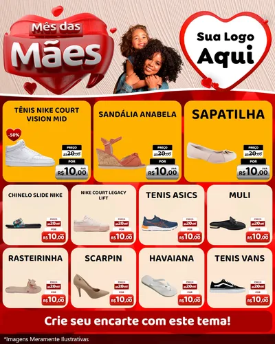 Modelo de Rede Social para Feed Instagram com o tema Mês das Mães para Calçados