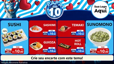 Modelo de TV para TV Horizontal com o tema Papai Nota 10 para Comida japonesa