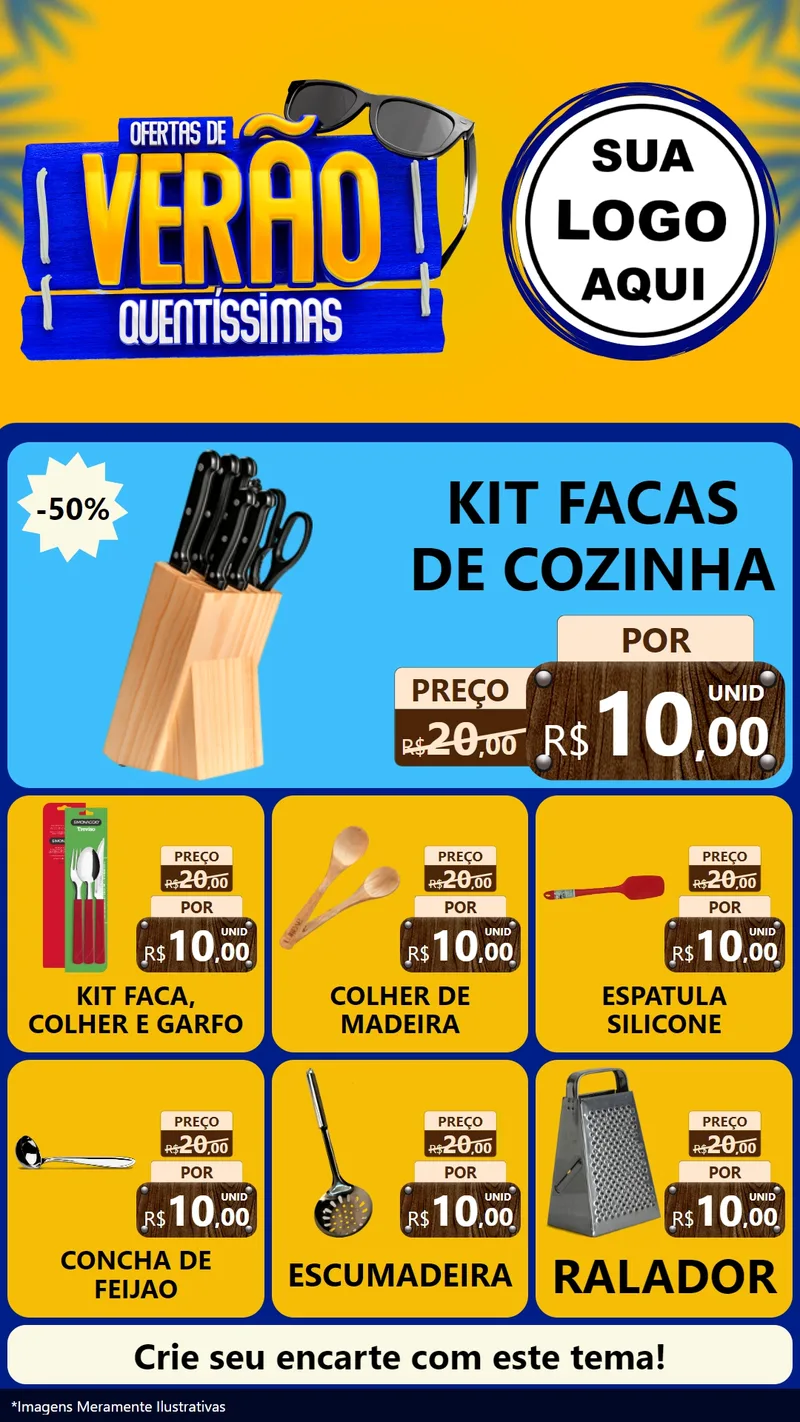 Modelo de Rede Social para Stories com o tema Ofertas de Verão Quentíssimas para Utilidades Domésticas