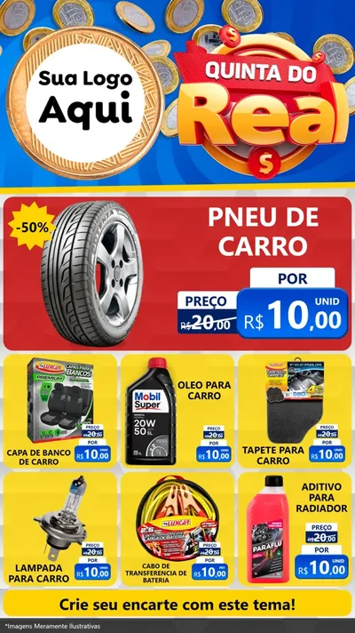 Modelo de Rede Social para Stories com o tema Quinta do Real para Auto peças