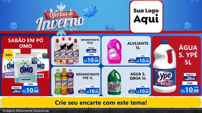 Modelo de TV para TV Horizontal com o tema Ofertas de Inverno para Produtos de Limpeza