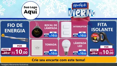 Modelo de TV para TV Horizontal com o tema Ofertas de Inverno para Materiais Elétricos