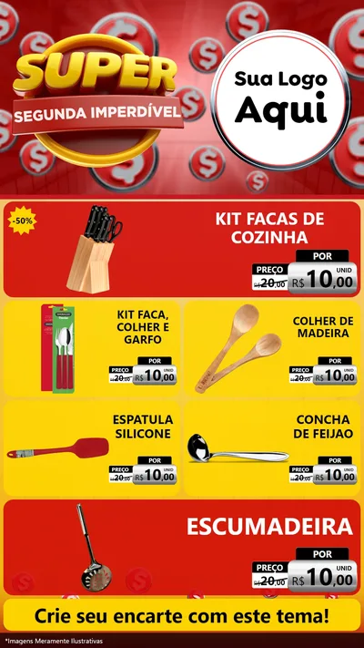 Modelo de TV para TV Vertical com o tema Super Segunda Imperdível para Utilidades Domésticas
