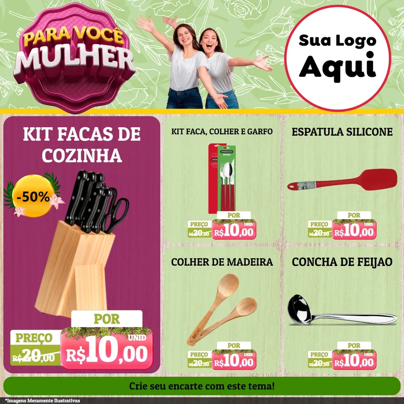 Modelo de Rede Social para Feed Facebook com o tema Para Você Mulher para Utilidades Domésticas