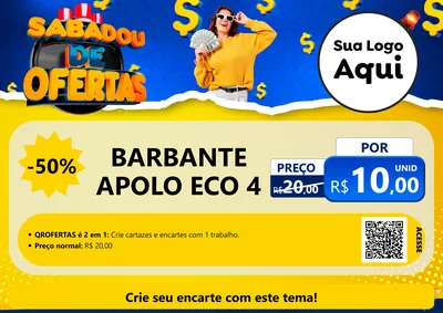 Modelo de Cartaz para Cartaz A4 Horizontal com o tema Sabadou de Ofertas para Armarinho e Aviamentos