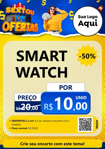 Modelo de Cartaz para Cartaz A4 Vertical com o tema Sextou de Ofertas para Informática