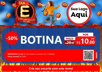Modelo de Cartaz para Cartaz A4 Horizontal com o tema Dia E - O Dia Mais Barato Do Mês para Agropecuária