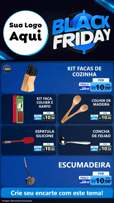 Modelo de TV para TV Vertical com o tema Black Friday para Utilidades Domésticas