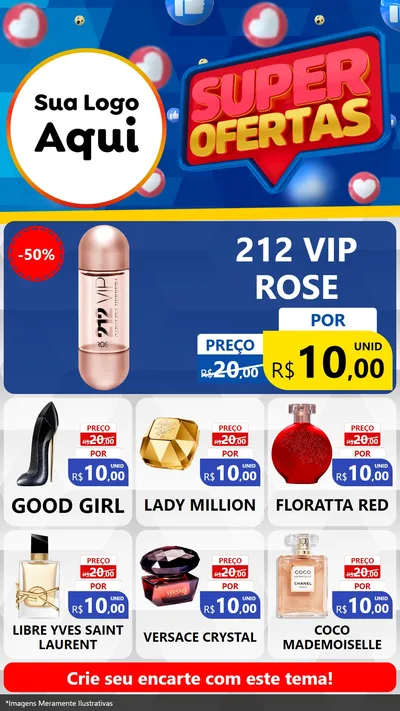 Modelo de Rede Social para Stories com o tema Super Ofertas para Perfumes