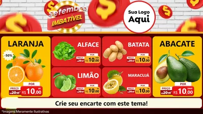 Modelo de TV para TV Horizontal com o tema Setembro Imbatível para Hortifrúti