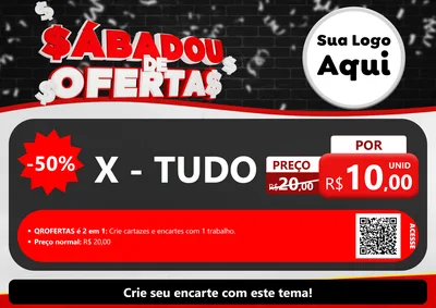Modelo de Cartaz para Cartaz A4 Horizontal com o tema Sabadou de Ofertas para Hamburgueria