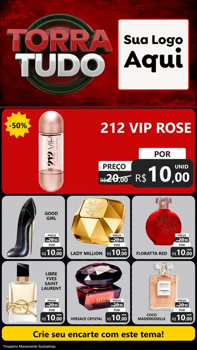 Modelo de Rede Social para Stories com o tema Torra Tudo para Perfumes