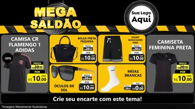 Modelo de TV para TV Horizontal com o tema Mega Saldão para Roupas e acessórios