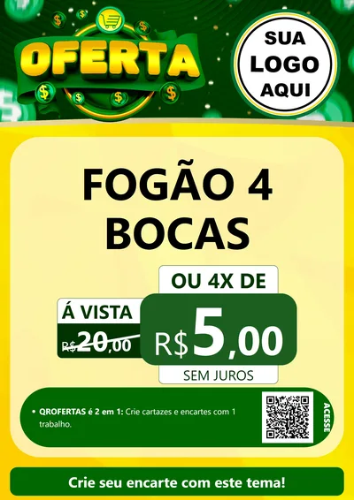 Modelo de Cartaz para Cartaz A4 Vertical com o tema Oferta para Móveis e Eletro