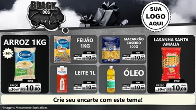 Modelo de TV para TV Horizontal com o tema Black dos Sonhos para Supermercado