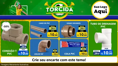 Modelo de TV para TV Horizontal com o tema Torcida para Tubos e conexões