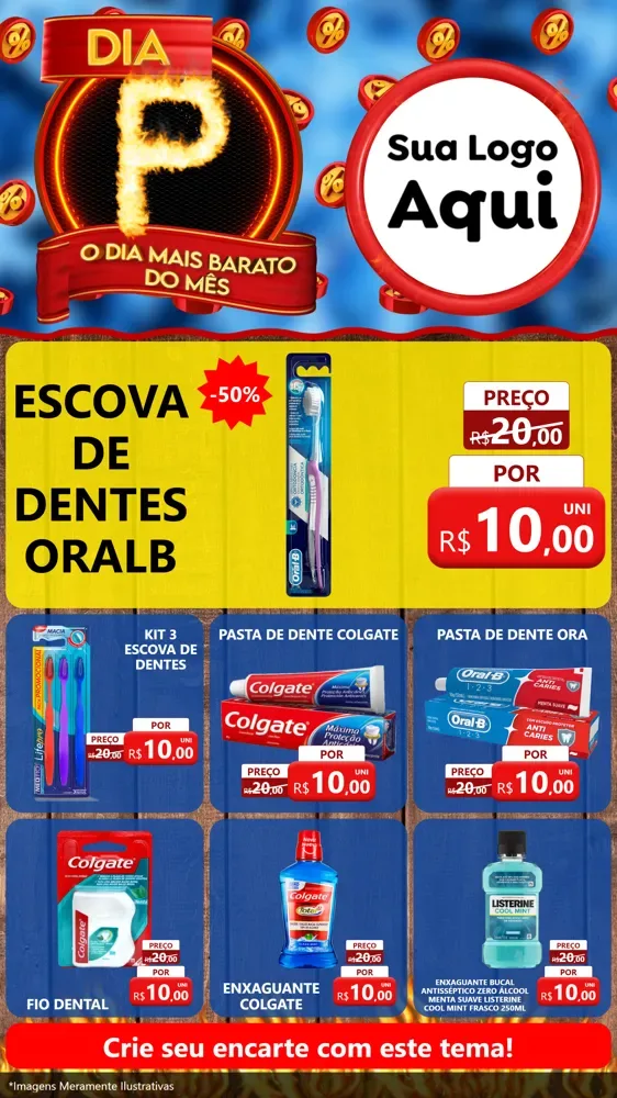 Modelo de Rede Social para Stories com o tema Dia P - O Dia Mais Barato Do Mês para Higiene Pessoal