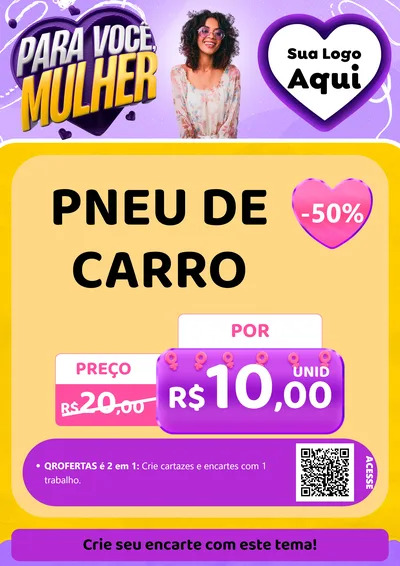 Modelo de Cartaz para Cartaz A4 Vertical com o tema Para Você, Mulher para Auto peças