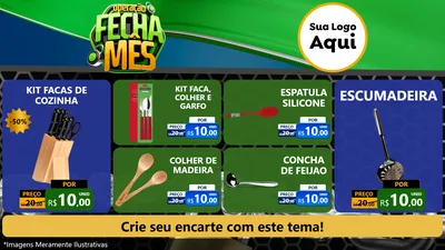 Modelo de TV para TV Horizontal com o tema Operação Fecha Mês para Utilidades Domésticas