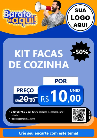 Modelo de Cartaz para Cartaz A4 Vertical com o tema Barato é aqui para Utilidades Domésticas