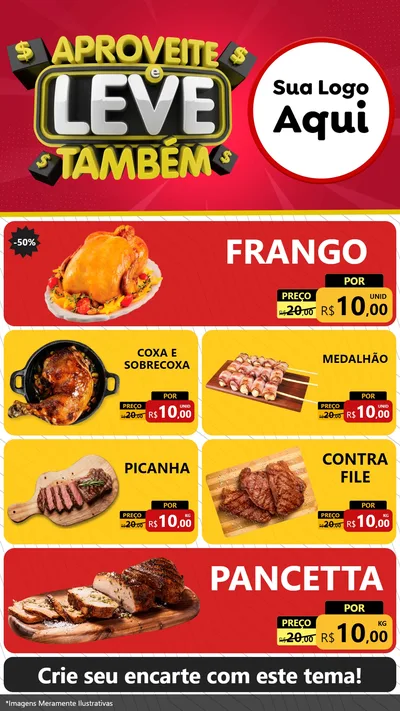 Modelo de TV para TV Vertical com o tema Aproveite e Leve Também para Assados