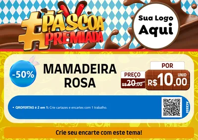 Modelo de Cartaz para Cartaz A4 Horizontal com o tema Páscoa Premiada para Bebês