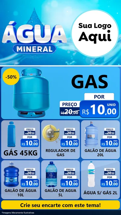 Modelo de Rede Social para Stories com o tema Água Mineral para Água e gás
