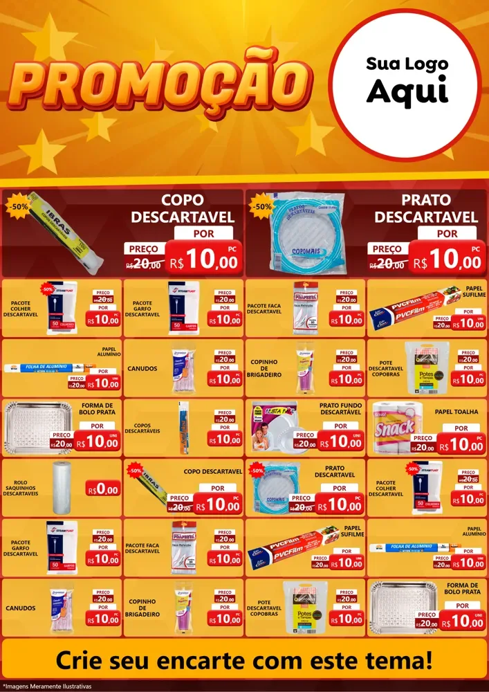 Modelo de Encarte para Encarte A4 Vertical com o tema Promoção para Embalagens