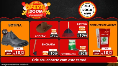 Modelo de TV para TV Horizontal com o tema Oferta do Dia - Só hoje, Aproveite! para Agropecuária