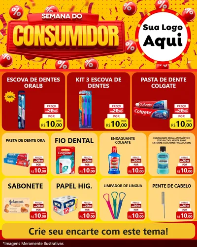 Modelo de Rede Social para Feed Instagram com o tema Semana do Consumidor para Higiene Pessoal