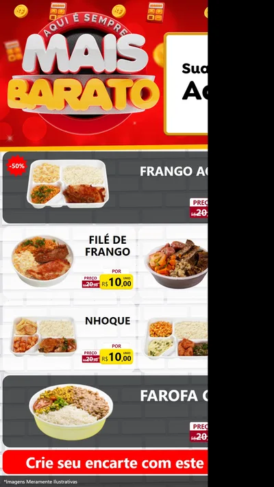 Modelo de TV para TV Vertical com o tema Mais Barato para Restaurante