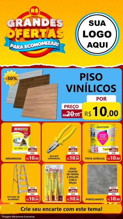 Modelo de Rede Social para Stories com o tema Grandes Ofertas Para Economizar! para Material para Construção