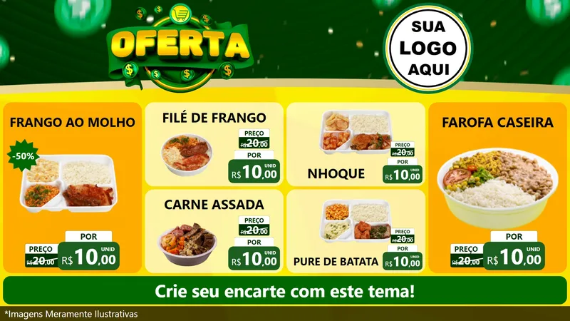 Modelo de TV para TV Horizontal com o tema Oferta para Restaurante