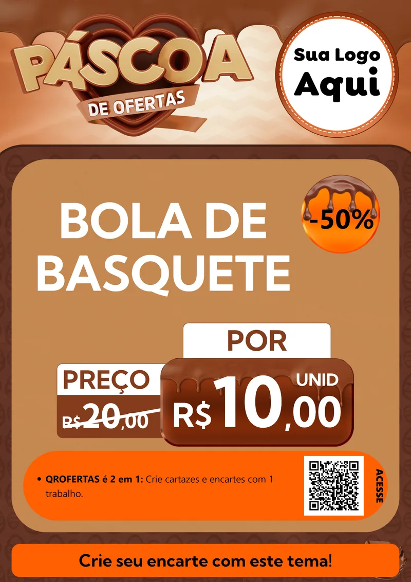 Modelo de Cartaz para Cartaz A4 Vertical com o tema Páscoa de Ofertas para Artigos Esportivos