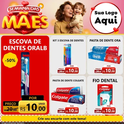 Modelo de Rede Social para Feed Facebook com o tema Semana das Mães para Higiene Pessoal
