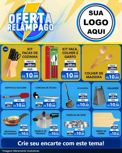Modelo de Rede Social para Feed Instagram com o tema Oferta Relâmpago para Utilidades Domésticas