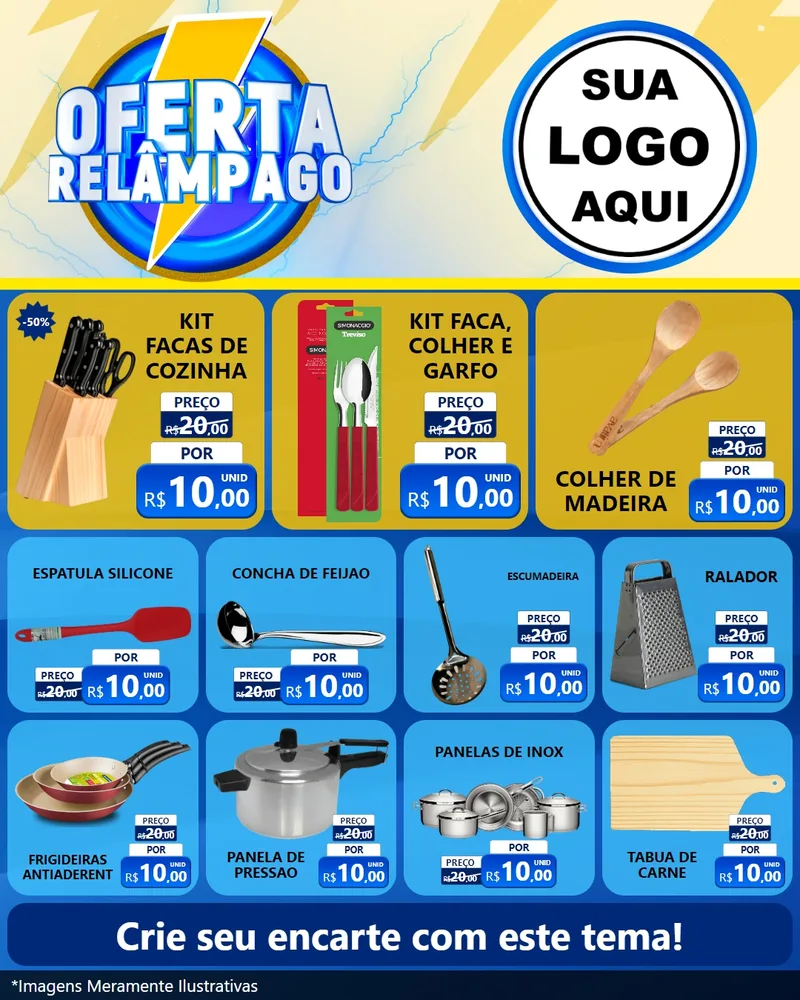Modelo de Rede Social para Feed Instagram com o tema Oferta Relâmpago para Utilidades Domésticas
