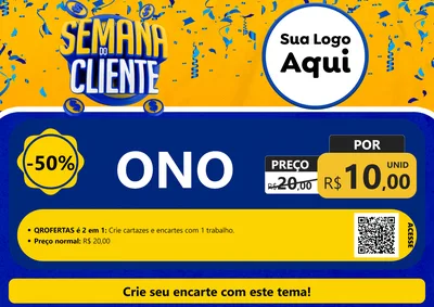 Modelo de Cartaz para Cartaz A4 Horizontal com o tema Semana do Cliente para Óticas