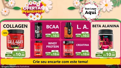 Modelo de TV para TV Horizontal com o tema Ofertas de Primavera para Suplementos alimentares