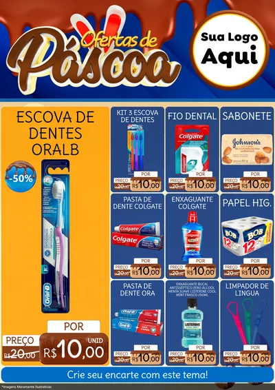 Modelo de Encarte para Encarte A4 Vertical com o tema Ofertas de Páscoa para Higiene Pessoal
