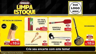 Modelo de TV para TV Horizontal com o tema Operação Limpa Estoque para Utilidades Domésticas