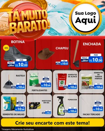 Modelo de Rede Social para Feed Instagram com o tema Está Muito Barato para Agropecuária