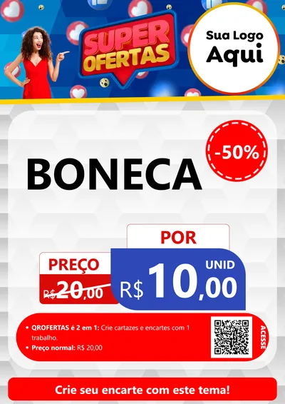 Modelo de Cartaz para Cartaz A4 Vertical com o tema Super Ofertas para Brinquedos