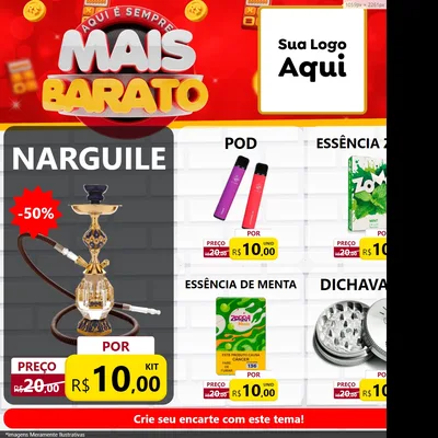 Modelo de Rede Social para Feed Facebook com o tema Mais Barato para Tabacaria