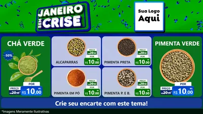Modelo de TV para TV Horizontal com o tema Janeiro Sem Crise para Produtos Naturais