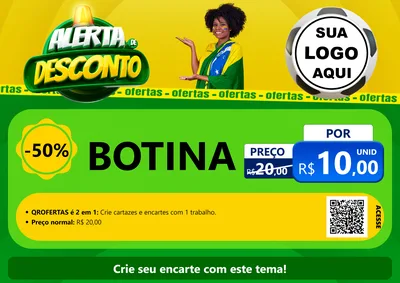 Modelo de Cartaz para Cartaz A4 Horizontal com o tema Alerta de Desconto para Agropecuária