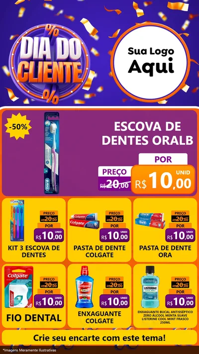 Modelo de Rede Social para Stories com o tema Dia do Cliente para Higiene Pessoal