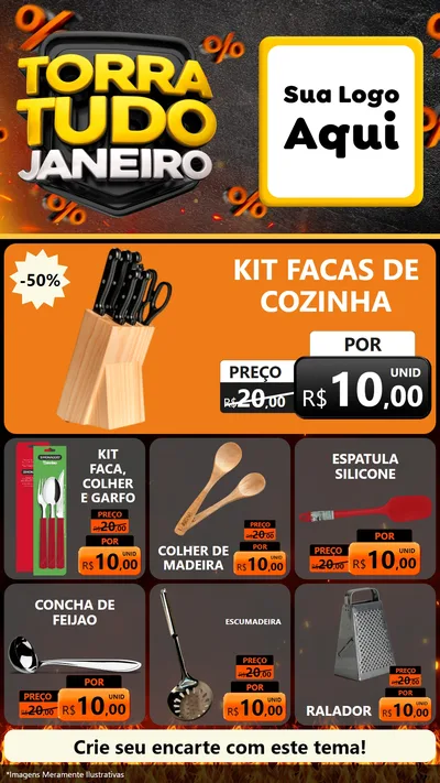 Modelo de Rede Social para Stories com o tema Torra Tudo Janeiro para Utilidades Domésticas